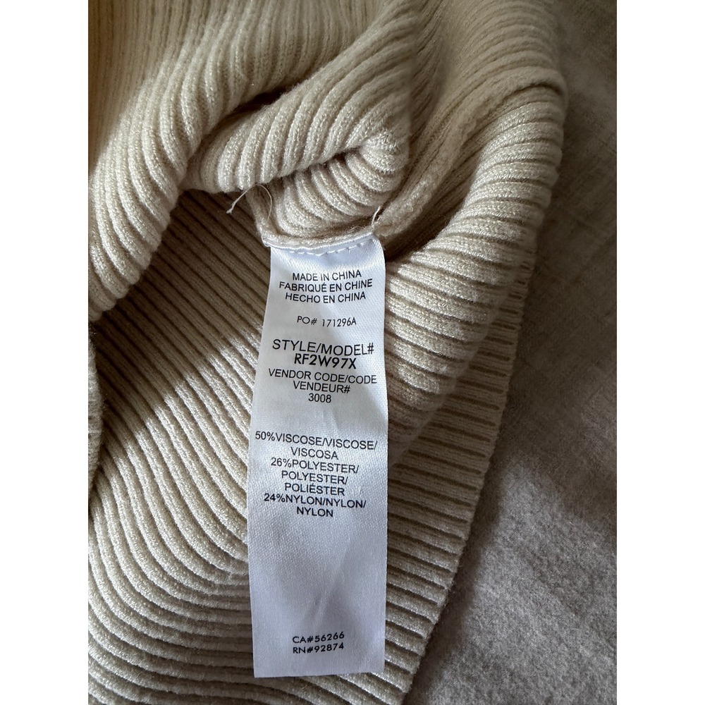 Splendid Womens Ribbed Knit Square Neck Tank Top Cream RF2W97X Large - Picture 4 of 6